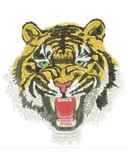 Машинная вышивка ТИГР