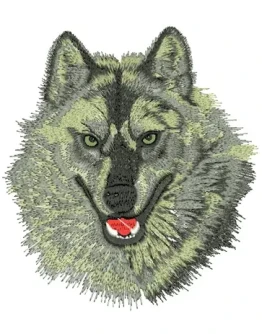 Машинная вышивка ВОЛК