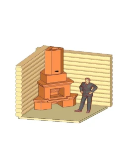 Камин угловой