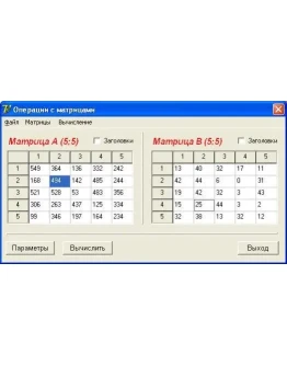 Обработка матриц в среде Delphi (курсовая работа)
