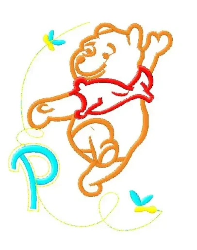 Детская Машинная Вышивка Винни-Пух