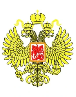 Машинная вышивка герб России