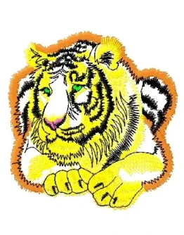 Машинная вышивка Тигр