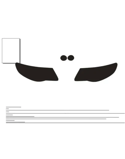 Автовыкройка защиты фар Volkswagen Touareg 2008